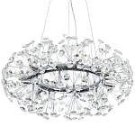 Круглая подвесная люстра Crystal Dandelions Chrome Chandelier варинант исполнения - 1 | Loft Concept в Челябинске