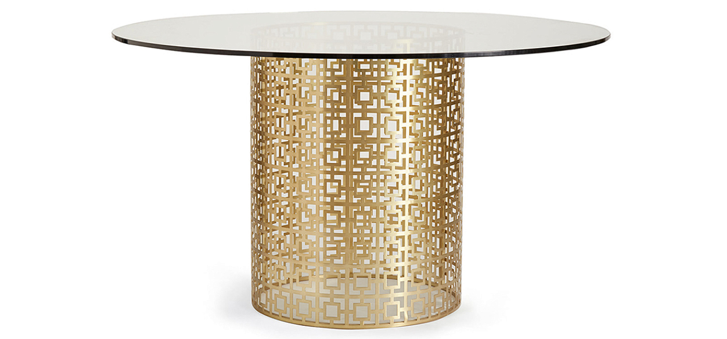 Обеденный стол Jonathan Adler Nixon Dining Table столешница Стекло Обеденный стол Jonathan Adler Nixon Dining Table столешница Стекло - Loft-Concept в Челябинске