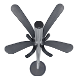 Вешалка серого цвета с 4-мя крючками из пластика Curves Hangers варинант исполнения - 2 | Loft Concept в Челябинске