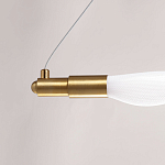 Люстра горизонтальная с волнистым белым плафоном Golden Swirl варинант исполнения - 9 | Loft Concept в Челябинске