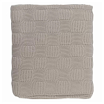 Плед из хлопка рельефной вязки бежево-серого цвета Waffle Comfort варинант исполнения - 4 | Loft Concept в Челябинске