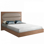 Кровать двуспальная с высоким изголовьем из дерева и подушек из экокожи Modern Look варинант исполнения - 1 | Loft Concept в Челябинске