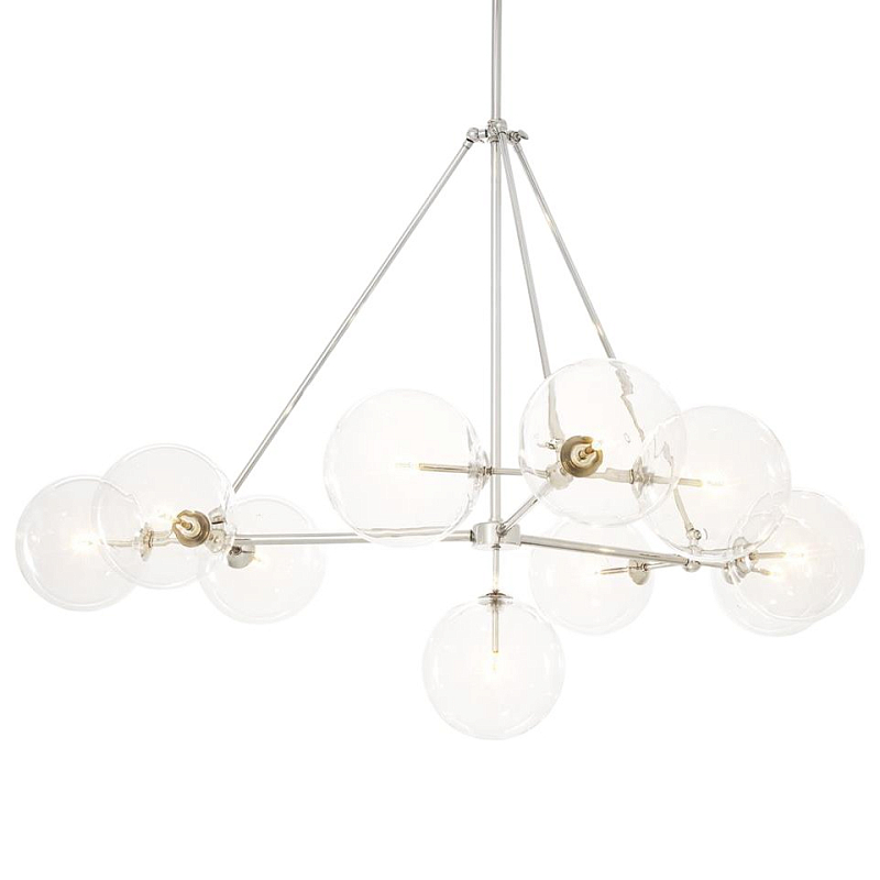 Люстра Chandelier Bermude Никель Прозрачное Стекло Люстра Chandelier Bermude Никель Прозрачное Стекло в Челябинске | Loft Concept