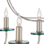 Люстра серебряного цвета с изогнутыми элементами каркаса Twisted Iron Chandelier варинант исполнения - 2 | Loft Concept в Челябинске