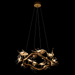 Люстра подвесная с прозрачными стеклянными птичками на ветвях Диаметр 80 см Serip Voa варинант исполнения - 5 | Loft Concept в Челябинске