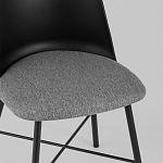 Стул из прочного пластика на металлическом основании Anora Black варинант исполнения - 7 | Loft Concept в Челябинске