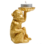 Подсвечник золотая обезьяна с блюдцем Golden Monkey варинант исполнения - 2 | Loft Concept в Челябинске