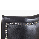 Кресло из натуральной кожи на 4-х деревянных ножках из массива бука Daniel Leather Armchair black варинант исполнения - 5 | Loft Concept в Челябинске