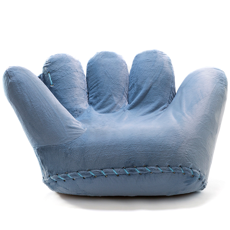 Дизайнерское плюшевое кресло в форме руки голубое Poltronova Joe Plush Baby Blue Armchair Голубой Дизайнерское плюшевое кресло в форме руки голубое Poltronova Joe Plush Baby Blue Armchair Голубой в Челябинске | Loft Concept