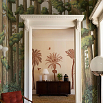 Обои ручная роспись Redwoods Sequoia on Sterling Silver gilded paper варинант исполнения - 2 | Loft Concept в Челябинске