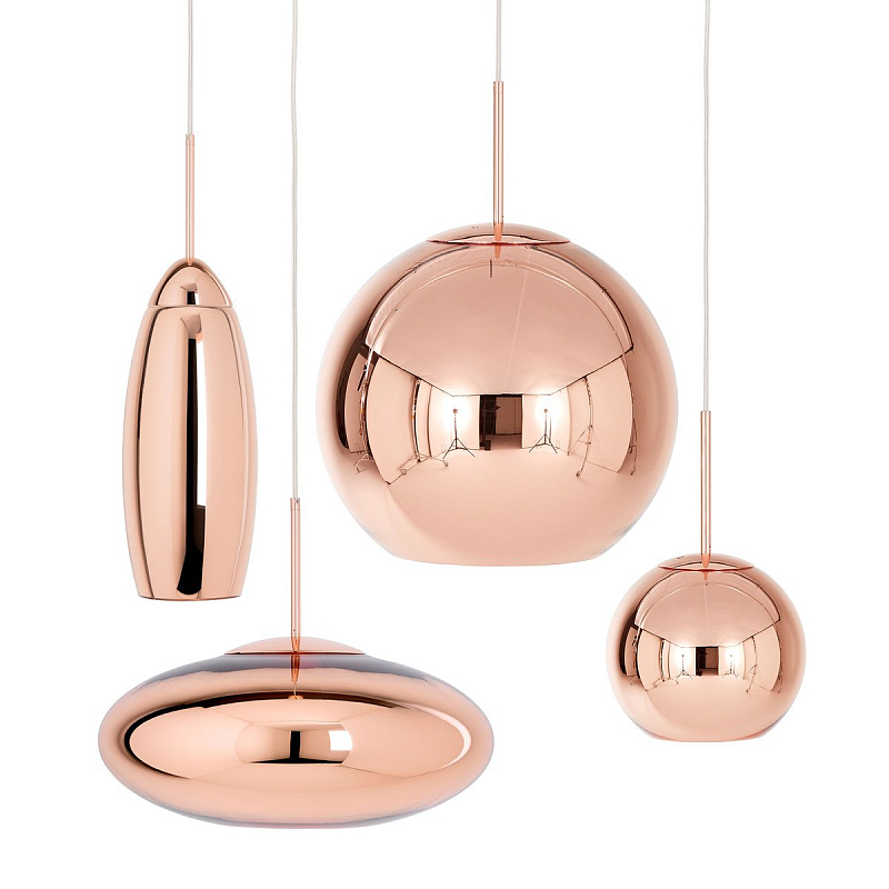 Люстра Tom Dixon Copper Wide Pendant Lamp Медь Люстра Tom Dixon Copper Wide Pendant Lamp Медь в Челябинске | Loft Concept