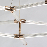 Люстра с геометрической конструкцией из вытянутых цилиндрических плафонов Hex Scaffold  варинант исполнения - 5 | Loft Concept в Челябинске