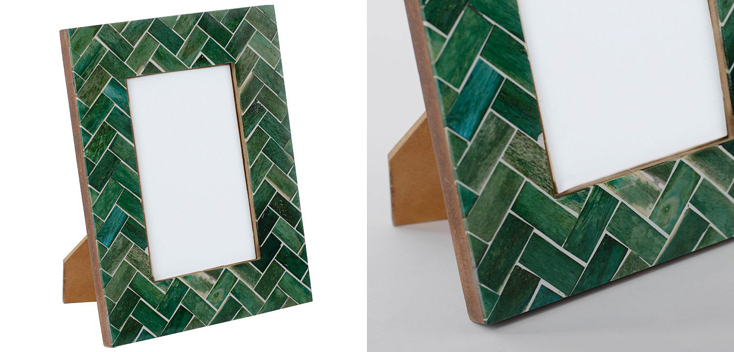 Фоторамка кость Green Indian Bone Inlay photo frame Фоторамка кость Green Indian Bone Inlay photo frame - Loft-Concept в Челябинске