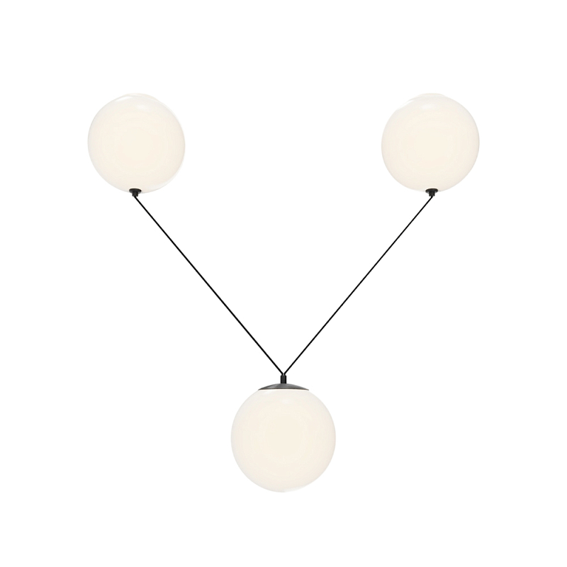 Подвесной светильник Twins 3000К 26Вт Черный Белый в Челябинске | Loft Concept 