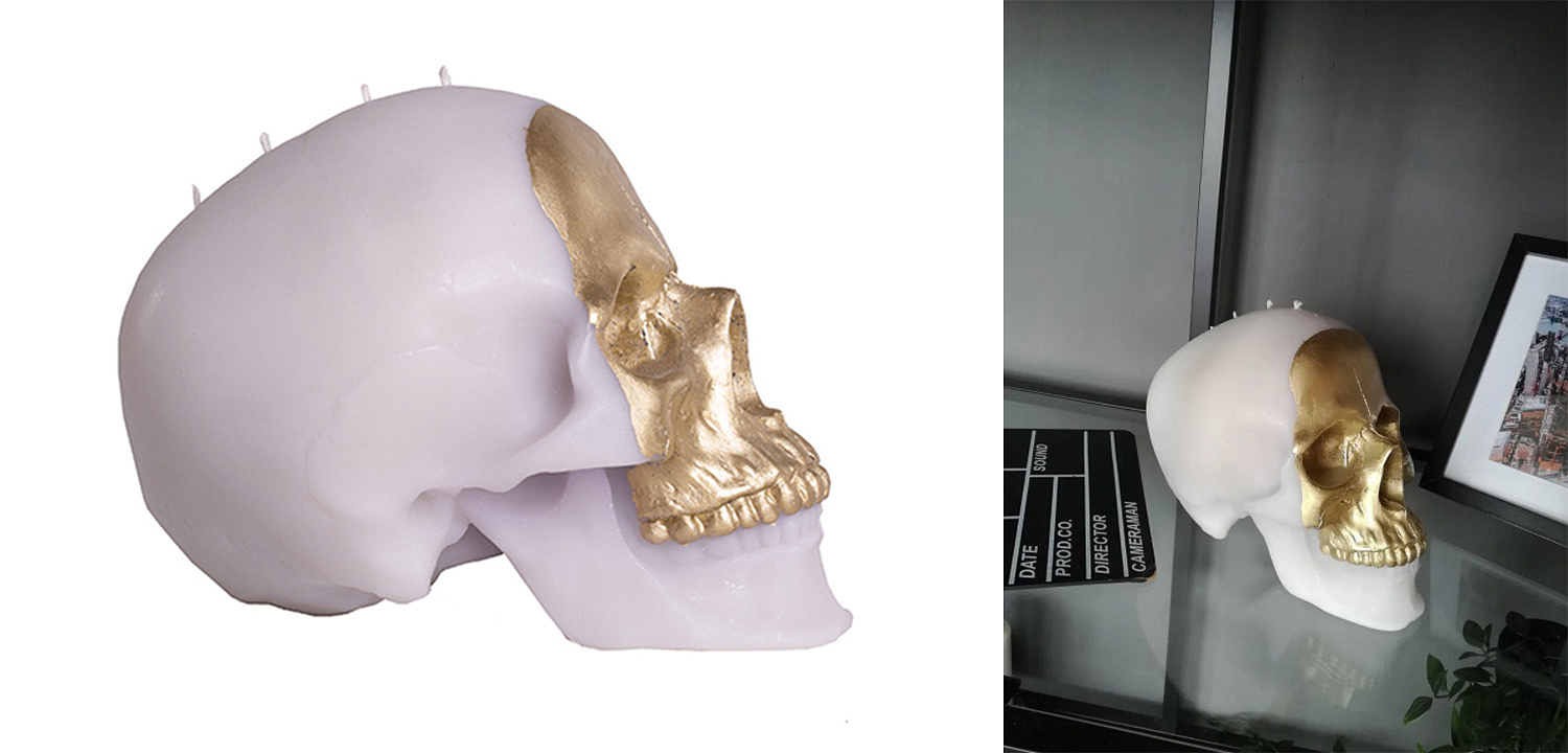 Свеча Gold Skull Свеча Gold Skull - Loft-Concept в Челябинске