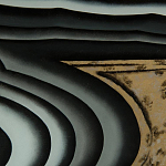 Дизайнерский комод с 4-мя дверцами в черно-золотых тонах Calista варинант исполнения - 1 | Loft Concept в Челябинске