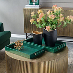 Комплект из двух прямоугольных подносов зеленого цвета Serpent варинант исполнения - 4 | Loft Concept в Челябинске