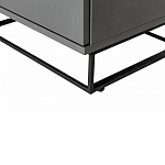 Стеллаж книжный цвета графит с 3-мя открытыми полками и дверкой Strict Lines варинант исполнения - 3 | Loft Concept в Челябинске