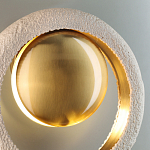 Бра с бежевым текстурным кольцом и латунным шаром в центре Tactile  варинант исполнения - 7 | Loft Concept в Челябинске