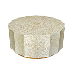 Стол кофейный с отделкой раковинами устриц Coastal Charm варинант исполнения - 2 | Loft Concept в Челябинске