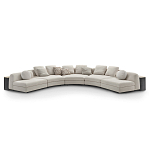 Большой угловой Диван California трансформер с приставными деревянными модулями   варинант исполнения - 1 | Loft Concept в Челябинске