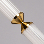 Подвесной светильник с двумя белыми рифлеными цилиндрическими плафонами Golden Swirl варинант исполнения - 7 | Loft Concept в Челябинске