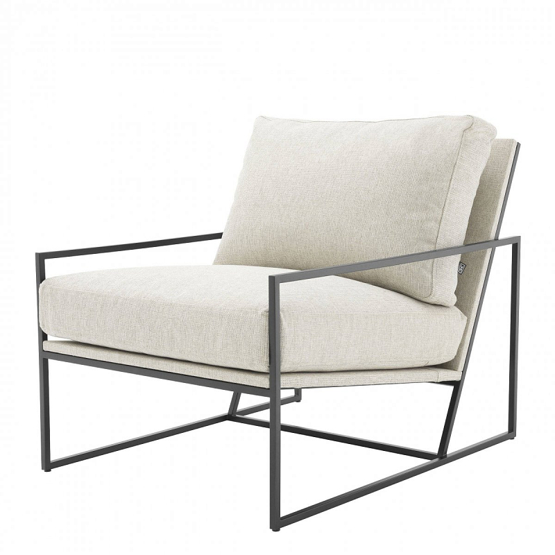 Кресло Eichholtz Chair Rowen Молочный Темная бронза Кресло Eichholtz Chair Rowen Молочный Темная бронза в Челябинске | Loft Concept