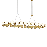 Люстра овальная с круглыми светодиодными источниками света Maxine Light варинант исполнения - 2 | Loft Concept в Челябинске