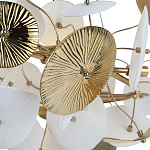Люстра с белыми и золотистыми цветами Dahlia Flowers Lamp варинант исполнения - 5 | Loft Concept в Челябинске