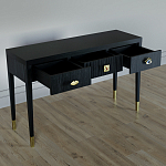 Дизайнерский Письменный стол Elsa Dreams Black с тремя ящиками варинант исполнения - 4 | Loft Concept в Челябинске