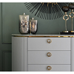 Комод белый овальный с мраморной столешницей Thoroughbass варинант исполнения - 3 | Loft Concept в Челябинске