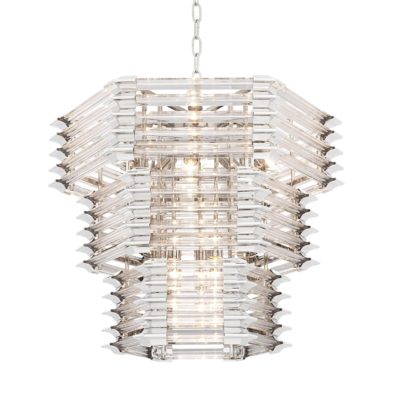 Люстра Chandelier Wren Никель Прозрачный (Transparent) Люстра Chandelier Wren Никель Прозрачный (Transparent) в Челябинске | Loft Concept
