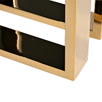 Столик журнальный квадратный с основанием в оттенках хром и золото Harmony Color and Shapes варинант исполнения - 3 | Loft Concept в Челябинске