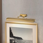 Светильник для картин цвета состаренная латунь с широким плафоном на прямоугольном основании Elstead Lighting варинант исполнения - 6 | Loft Concept в Челябинске