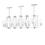 Люстра прямоугольной формы с 12-ю цилиндрическими плафонами из стекла Laurent варинант исполнения - 3 | Loft Concept в Челябинске