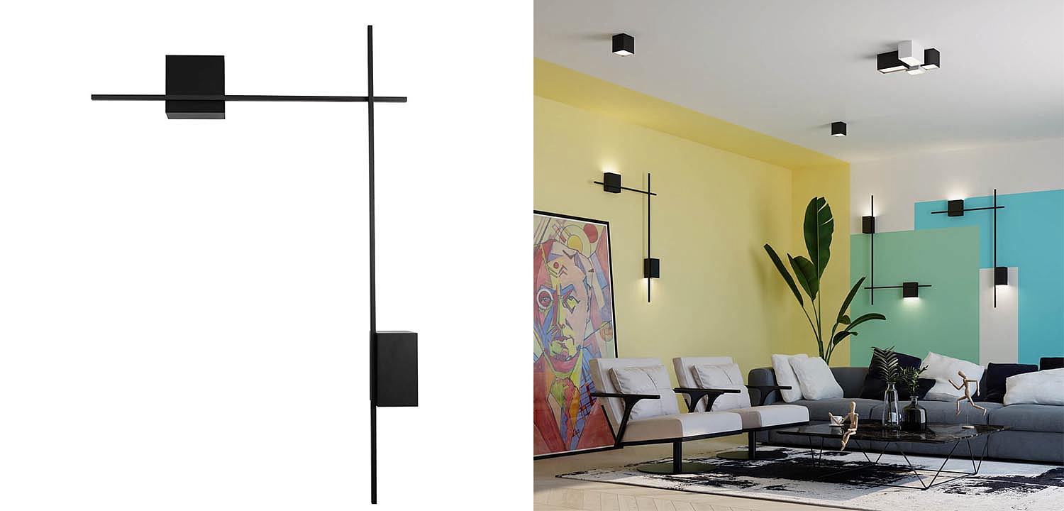 Бра Blocks Wall Light Black Angle Бра Blocks Wall Light Black Angle - Loft-Concept в Челябинске