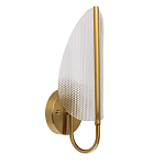 Бра с изогнутым рельефным плафоном Textured Glass варинант исполнения - 1 | Loft Concept в Челябинске