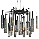 Люстра со стеклянными цилиндрическими плафонами Luminous Cylinders Smoky варинант исполнения - 3 | Loft Concept в Челябинске