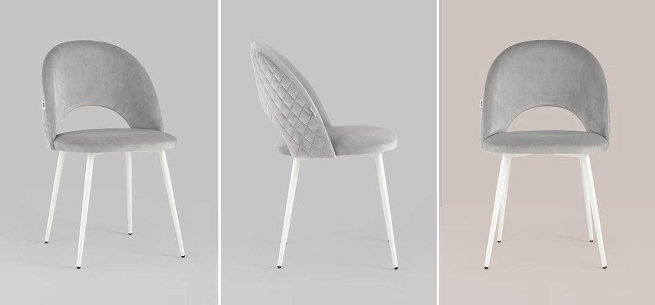Стул CLIFF Chair Светло-Серый Велюр Стул CLIFF Chair Светло-Серый Велюр - Loft-Concept в Челябинске
