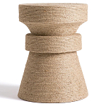 Приставной стол с отделкой из джута Juti D35 см варинант исполнения - 2 | Loft Concept в Челябинске