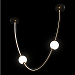 Подвесной светильник в форме дуги с белыми шарообразными плафонами Flos Wireline Lighting варинант исполнения - 1 | Loft Concept в Челябинске