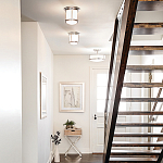 Потолочный светильник для ванных комнат со стеклянным плафоном и одной лампой Hinkley варинант исполнения - 5 | Loft Concept в Челябинске