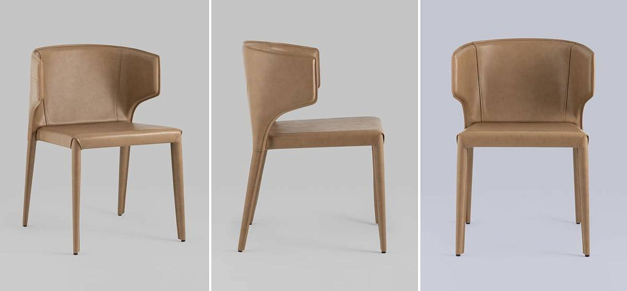 Стул ELBERT CHAIRS Бежевая Экокожа Стул ELBERT CHAIRS Бежевая Экокожа - Loft-Concept в Челябинске