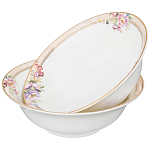 Сервиз столовый из фарфора белый с цветочным принтом на 6 персон 23 предмета Flower Porcelain Collection варинант исполнения - 1 | Loft Concept в Челябинске