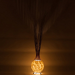 Торшер из перламутра на металлическом каркасе Indonesian Comet варинант исполнения - 4 | Loft Concept в Челябинске