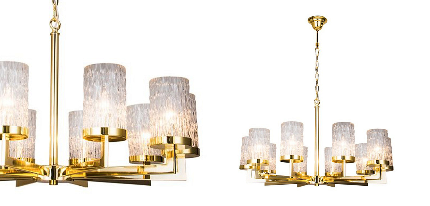 Люстра Estebe Glass Gold Chandelier 10 Люстра Estebe Glass Gold Chandelier 10 - Loft-Concept в Челябинске