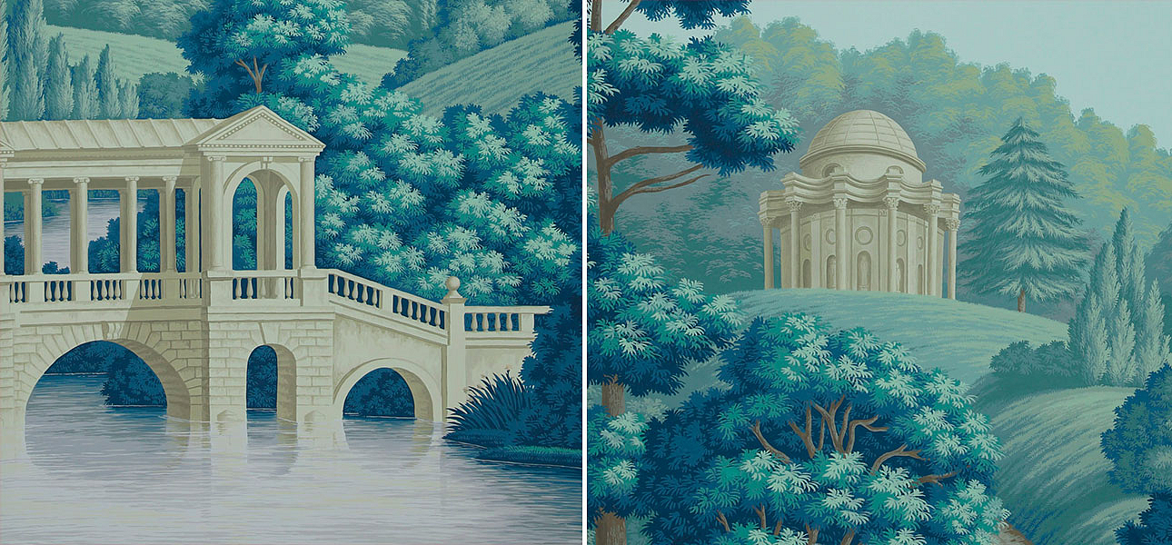 Обои ручная роспись English Landscape Special Colourway on scenic paper Обои ручная роспись English Landscape Special Colourway on scenic paper - Loft-Concept в Челябинске
