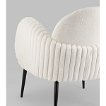 Полукресло Wave Stripes букле белый варинант исполнения - 3 | Loft Concept в Челябинске