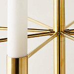 Люстра золотая с 16-ю тонкими цилиндрическими плафонами Shoulders варинант исполнения - 4 | Loft Concept в Челябинске