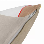 Подушка декоративная хлопковая бежевого цвета с абстрактным принтом Elysian Flow Sand варинант исполнения - 4 | Loft Concept в Челябинске